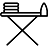Iron & ironing board icon